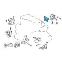 OEM 2011 Scion tC Rear Mount Bracket Diagram - 12321-36040