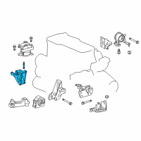 OEM 2014 Toyota RAV4 Side Mount Bracket Diagram - 12315-0V010