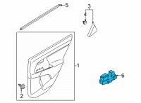 OEM 2021 Kia Seltos Power Window Unit Assembly Diagram - 93581Q5010