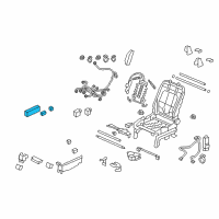 OEM Honda Odyssey Switch Assembly, Driver Side Power Seat (8Way) (Warm Gray) Diagram - 81650-S3V-A01ZH