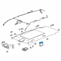 OEM 2020 Cadillac XT6 Reading Lamp Assembly Diagram - 23394887