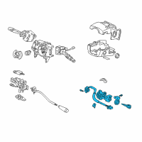 OEM 1999 Honda Odyssey Lock Assy., Steering Diagram - 35100-S0X-A02