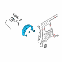 OEM 2018 Ford Transit Connect Wheelhouse Liner Diagram - DT1Z-61278B50-F