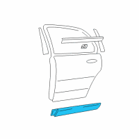 OEM 2004 Hyundai Santa Fe Garnish Assembly-Rear Door RH Diagram - 87732-26900