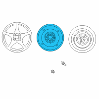 OEM 2005 Toyota MR2 Spyder Wheel, Spare Diagram - 42611-17220