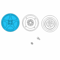 OEM 2000 Toyota MR2 Spyder Wheel, Alloy Diagram - 42611-17401