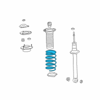 OEM 2015 Lexus LS460 Spring, Coil, Rear Diagram - 48231-50350