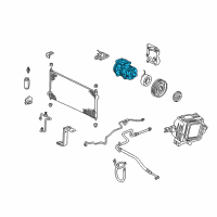 OEM 2000 Honda Accord Compressor (Denso) Diagram - 38810-P3G-003