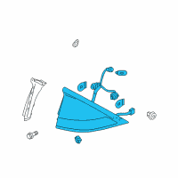OEM 2014 Honda Insight Lamp Unit, L. Tail Diagram - 33551-TM8-A51