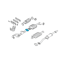 OEM Mercury Mariner Converter Shield Gasket Diagram - 5L8Z-9450-CA