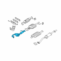 OEM Mercury Cross Over Pipe Diagram - 8L8Z-5E256-AA