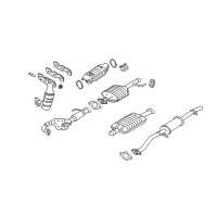 OEM 2010 Ford Fusion Exhaust Manifold Nut Diagram - -W701706-S440