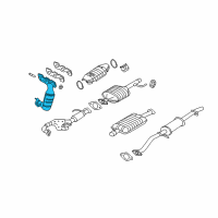 OEM 2008 Ford Escape Manifold With Converter Diagram - 8L8Z-5G232-AA