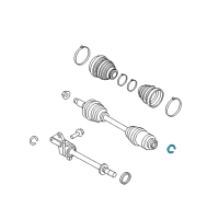 OEM 2011 Mercury Milan ABS Ring Retainer Diagram - AE5Z-4B422-A