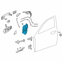 OEM Latch Assembly, Left Front Diagram - 72150-T0A-A02