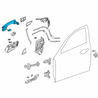 OEM 2018 Acura RDX Handle, Driver Side (Modern Steel Metallic) Diagram - 72181-TX6-A81ZC