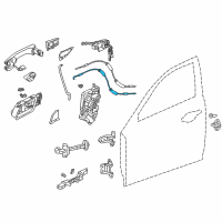 OEM 2015 Acura ILX Cable, Front Inside Handle Diagram - 72131-TX6-A01