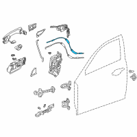 OEM 2017 Acura ILX Cable, Front Door Lock Diagram - 72133-TX6-A01