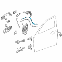 OEM Acura ILX Cable, Front Door Lock Diagram - 72133-TX6-A01