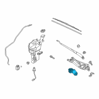 OEM 2017 Kia Forte5 Windshield Wiper Motor Assembly Diagram - 98110A7000