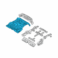 OEM Kia Rondo Panel Assembly-Rear Floor Diagram - 655101D500