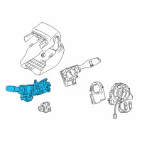 OEM Lexus IS300 Switch Assembly, HEADLAMP Diagram - 84140-30360