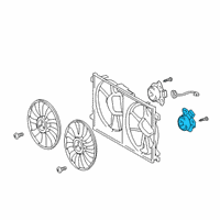 OEM 2022 Lexus UX250h Motor, Cooling Fan W Diagram - 16363-24100