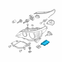OEM 2006 BMW 750i Control Unit Xenon Light Diagram - 63-12-6-937-223