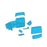 OEM 2007 Ford F-150 Mirror Assembly Diagram - 7L3Z-17683-CB