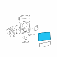 OEM 2014 Ford F-150 Mirror Glass Diagram - 7L3Z-17K707-C