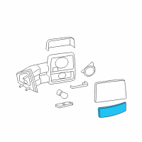 OEM Ford F-150 Mirror Glass Diagram - 7L3Z-17K707-E