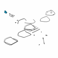 OEM 2000 Chevrolet Corvette Latch Asm-Rear Compartment Lift Window Diagram - 10315320