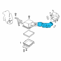 OEM 2017 Dodge Journey Air Cleaner Hose Diagram - 68045122AE
