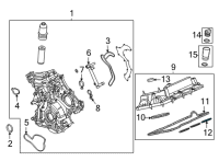 OEM 2022 Ford Bronco Valve Cover Gasket Diagram - JT4Z-6584-C