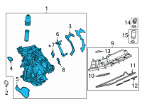 OEM 2021 Ford Bronco COVER - CYLINDER FRONT Diagram - ML3Z-6019-C