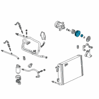 OEM 1998 Pontiac Firebird Pulley, A/C Compressor Diagram - 6580808