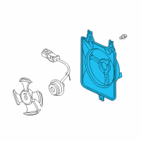 OEM 1999 Honda Accord Shroud, Air Conditioner Diagram - 38615-P8C-A00