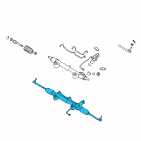 OEM 2008 Infiniti G35 Power Steering Gear & Linkage Assembly Diagram - 49001-JK60D