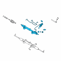 OEM 2015 Infiniti Q40 Power Steering Gear Assembly Diagram - 49200-1ND1D