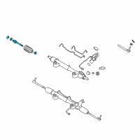 OEM 2015 Infiniti Q40 Socket Kit-Tie Rod, Inner Diagram - D8521-JK00C