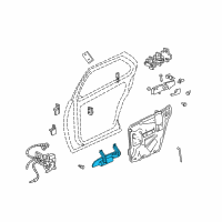 OEM 2002 Saturn L100 Handle Asm-Front Side Door Outside Diagram - 25749401