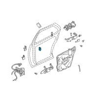 OEM 1998 Cadillac Seville Link Asm-Rear Side Door Check Diagram - 25696652