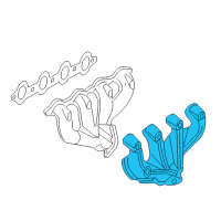 OEM 2005 Pontiac GTO Shield-Exhaust Manifold Heat-LH Diagram - 12563279