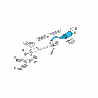 OEM 2009 Honda Fit Muffler, Exhuast Diagram - 18307-TK6-A11