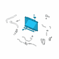 OEM Honda Crosstour Radiator (Denso) Diagram - 19010-R40-A61