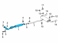 OEM 2022 Lexus NX450h+ Pipe Assy, Exhaust Diagram - 17410-25320