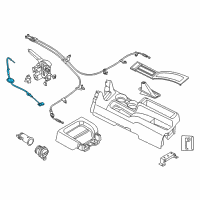 Genuine Ford Parking Brake Release Cable diagram