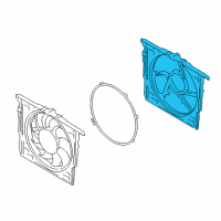 OEM 2014 BMW 760Li Acoustic Ring Fan Cowl Diagram - 17-42-7-601-953