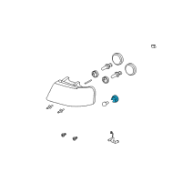 OEM Ford Stop Lamp Bulb Socket Diagram - F1TZ-13411-A