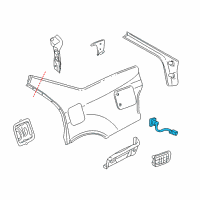 OEM Cadillac DeVille Actuator Asm-Fuel Tank Filler Door Lock Diagram - 25682874